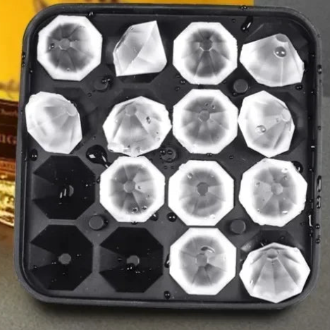 Food Grade Silicone Diamond Ice Tray Mold - 16 Grids