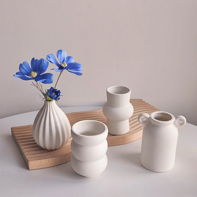 Modern White Ceramic Vase Decor