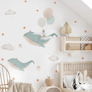 Whimsical Whale Wall Sticker