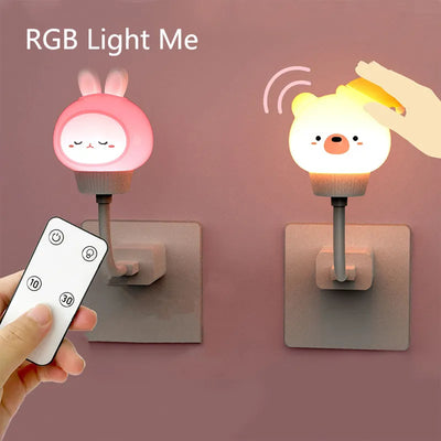 Cartoon Cute USB Night Light with Remote Control