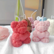 3D Rose Bear Candles
