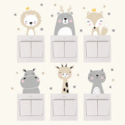 Create a Cute and Playful Nursery with Animal Wall Decals - 6pcs Set