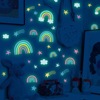 Fluorescent Rainbow Wall Stickers