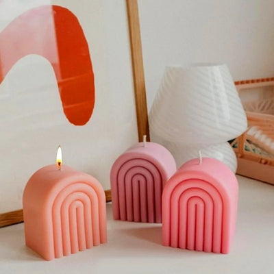 Arched Geometric Scented Candles