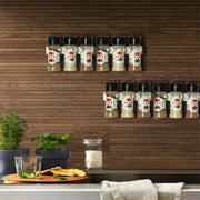 2pcs Kitchen Jar Rack Wall-Mounted Spice Holder