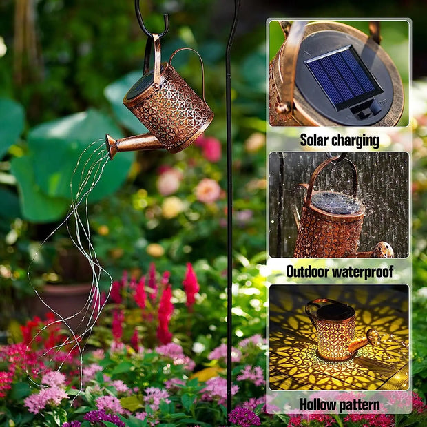 Solar Watering Can with Cascading Light