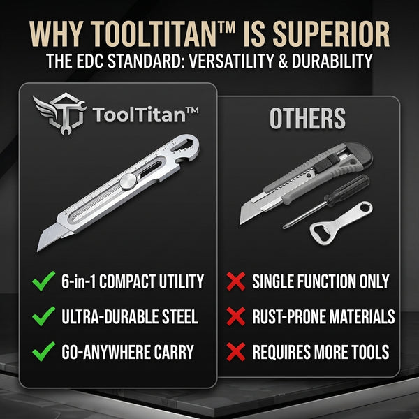 1 + 1 FREE TODAY  ToolTitan™ - All-in-one pocket knife for every task!