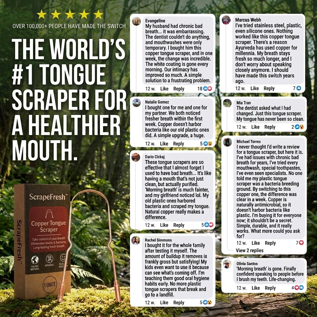 50% OFF TODAY | ScrapeFresh™ - Tongue Scraper