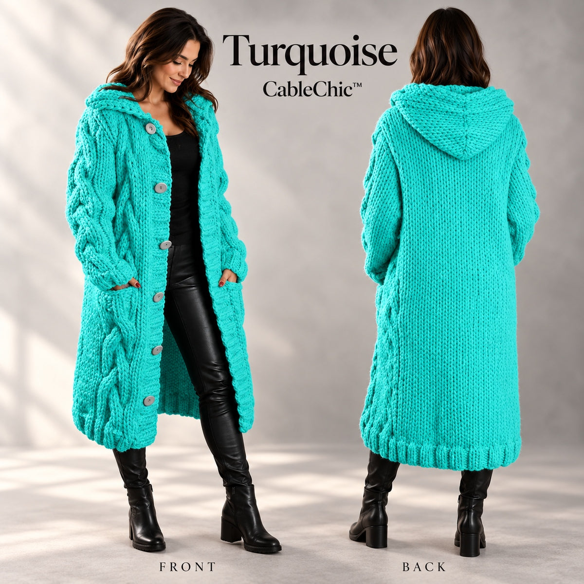 50% OFF TODAY | CableChic™ - Long Cable-Knit Cardigan