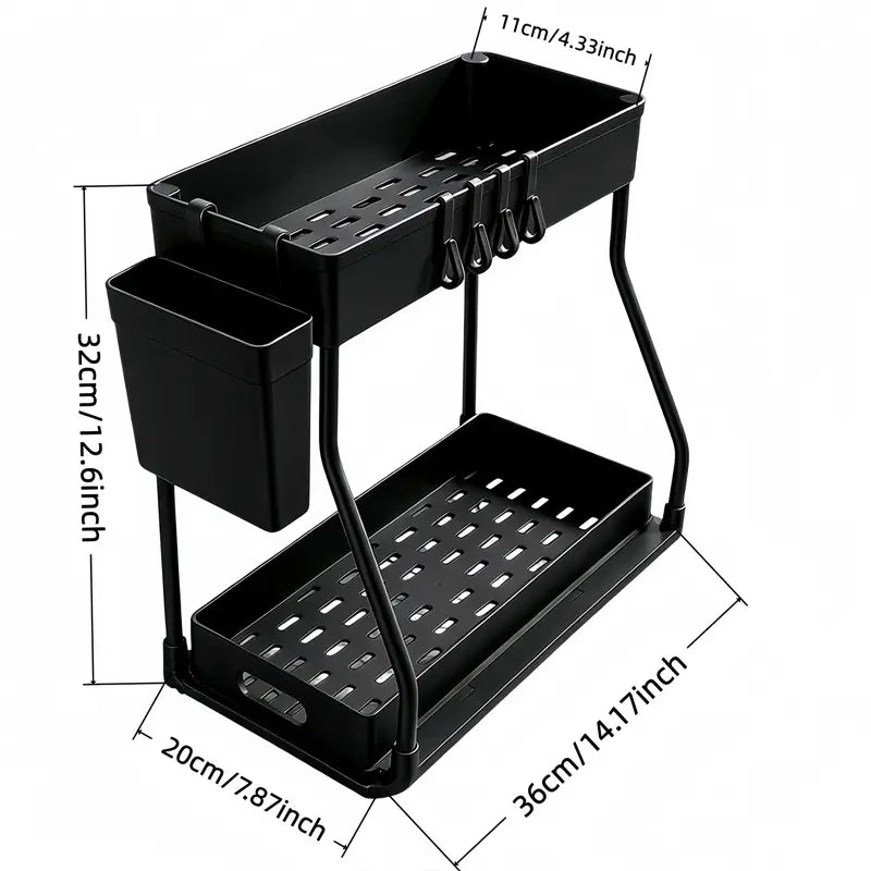50% OFF TODAY | SinkGlide™ - 2-Tier Under-Sink Rack