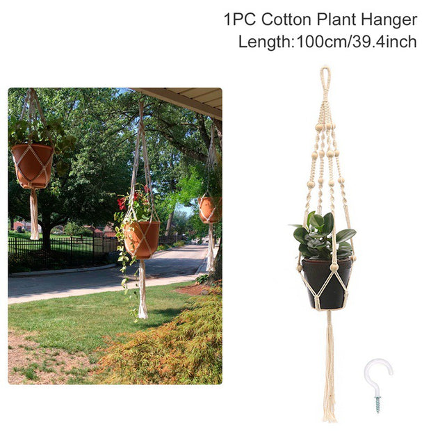 Handmade Macrame Plant Holder Cotton Various Styles