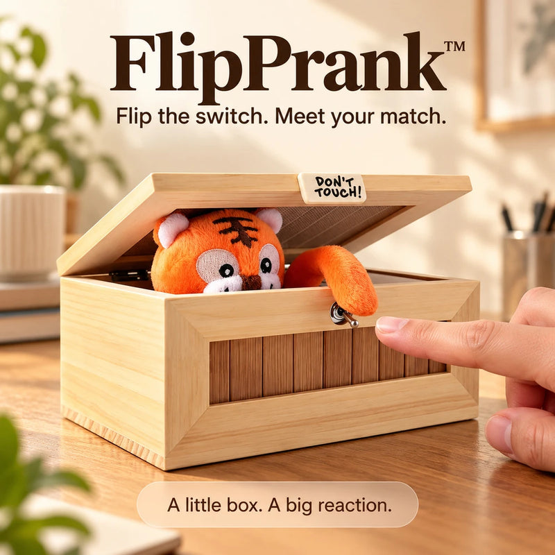 50% OFF TODAY | FlipPrank™ - Wooden Prank Box