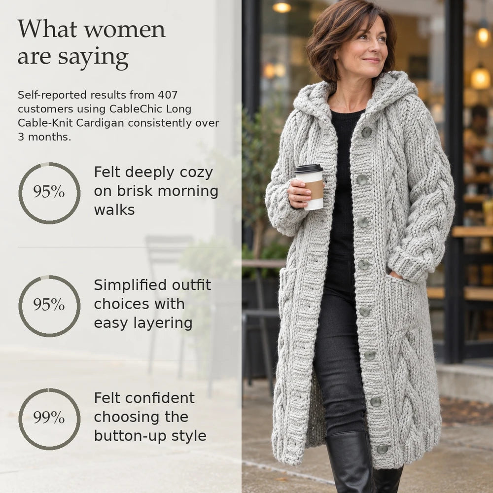50% OFF TODAY | CableChic™ - Long Cable-Knit Cardigan