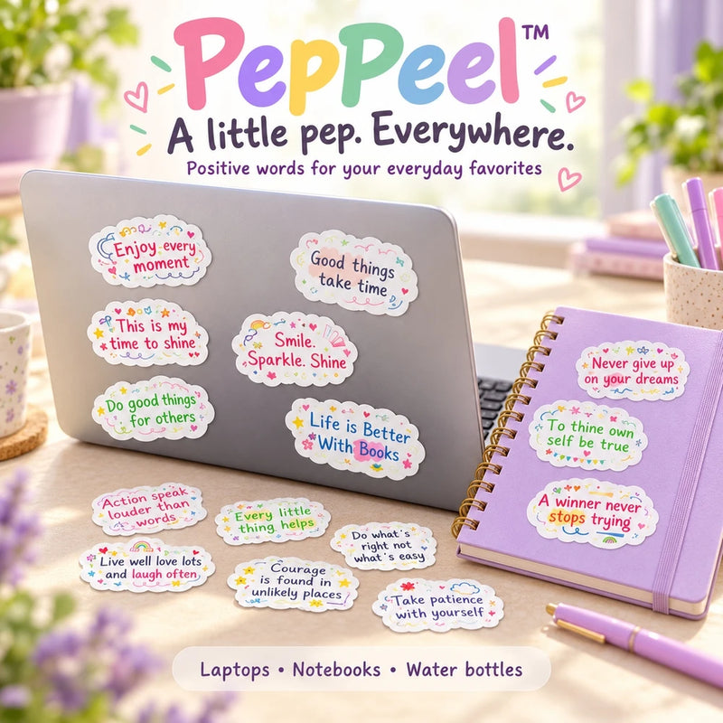 3+3 FREE TODAY | PepPeel™ - Motivational Quote Stickers (Random Design)