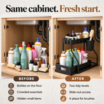 50% OFF TODAY | SinkGlide™ - 2-Tier Under-Sink Rack