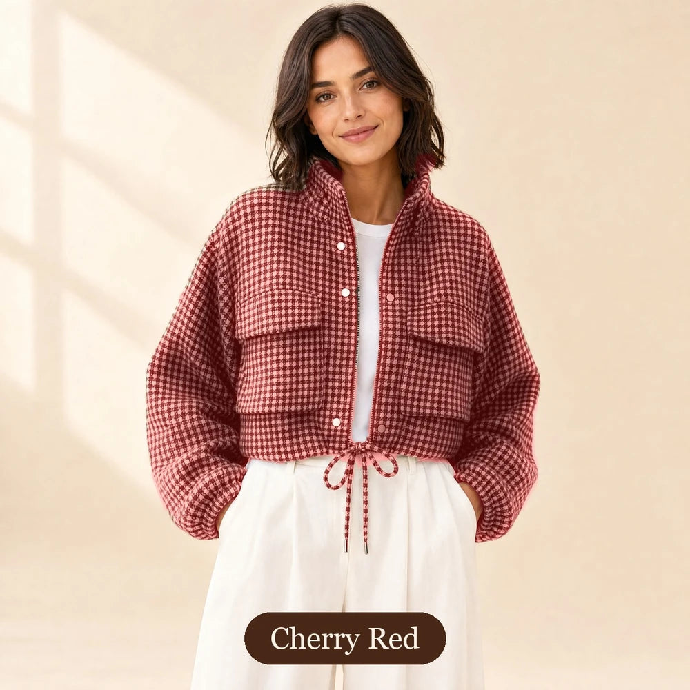 50% OFF TODAY | PlaidCrop™ - Retro Short Coat