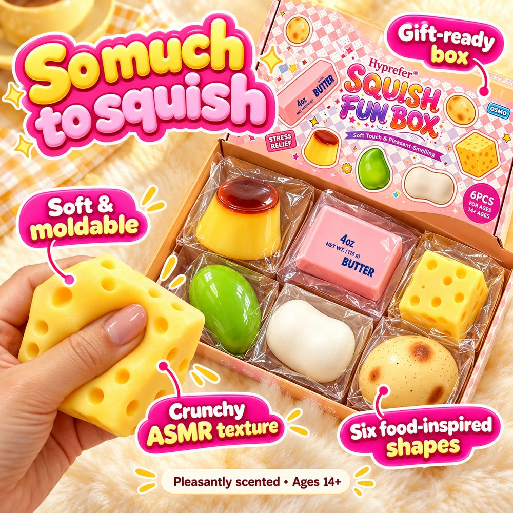 50% OFF TODAY | SnackSquish™ - 6PCS Food-Shaped Squishies