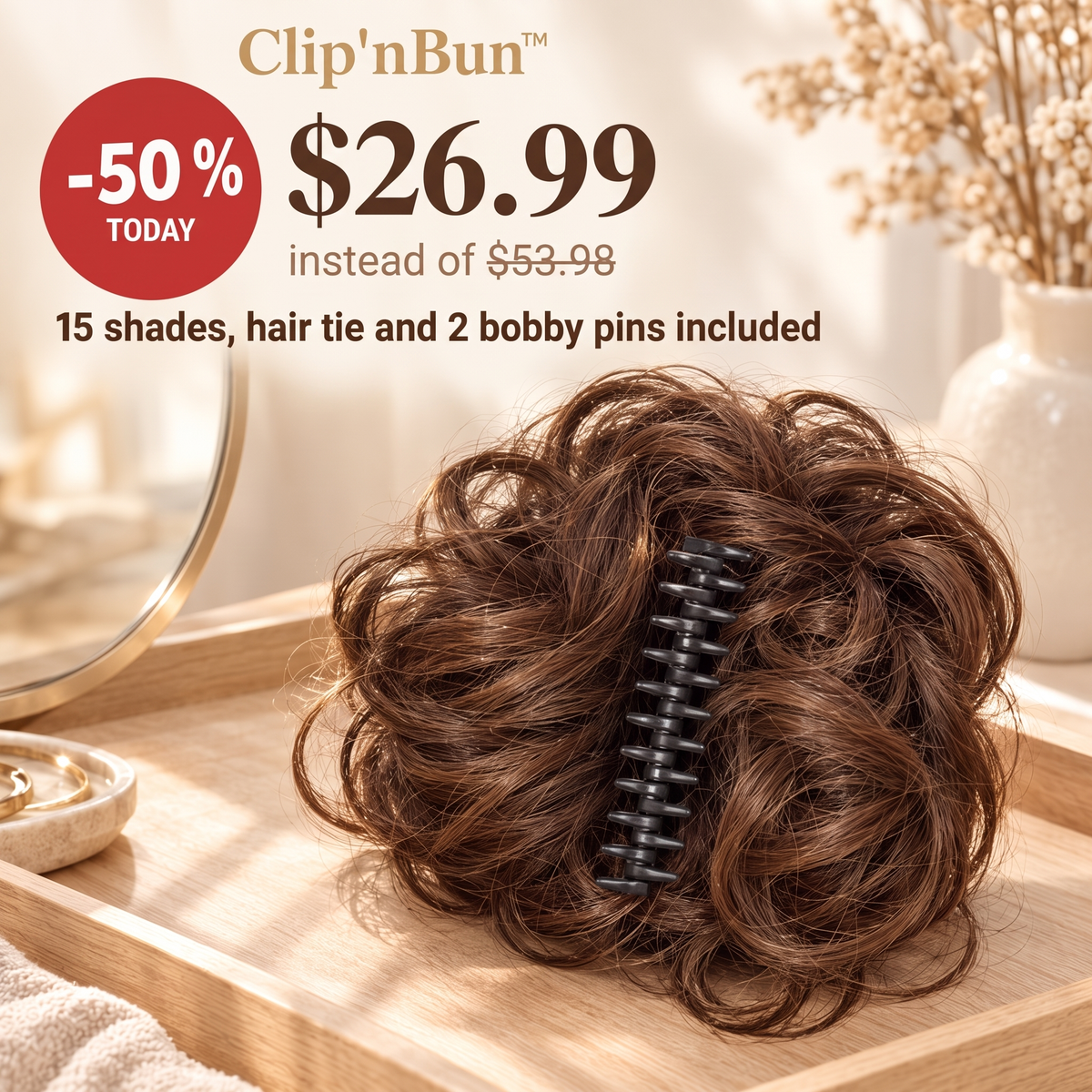Clip'nBun 50% off today: $26.99 instead of $53.98