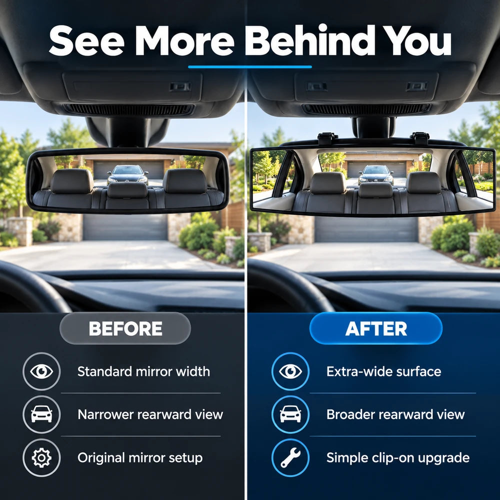 50% OFF TODAY | ClearBack™ - Panoramic Rearview Mirror