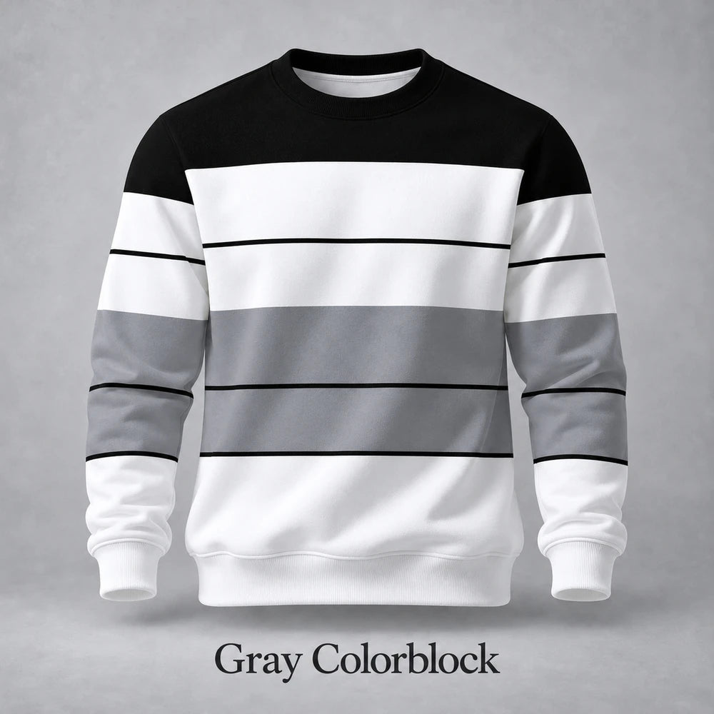1+2 FREE TODAY | TrioCrew™ - Striped Colorblock Sweatshirt