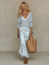 50% OFF TODAY | QuietChic™ - Satin Dress Sweater Set