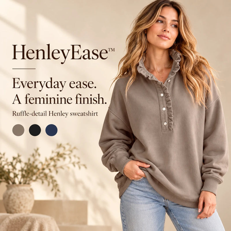 50% OFF TODAY | HenleyEase™ - Oversized Ruffle Sweatshirt