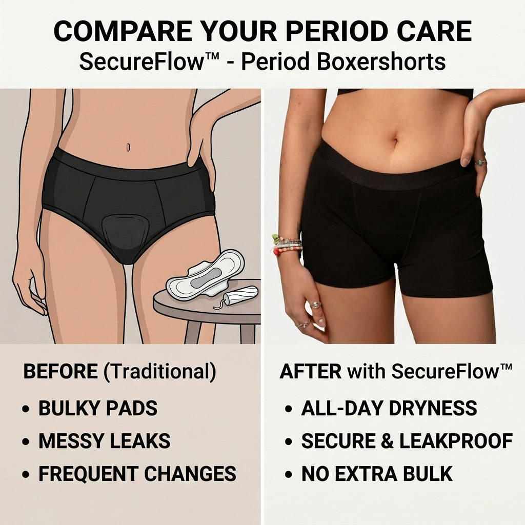 50% OFF TODAY | SecureFlow™ - Period Boxershorts