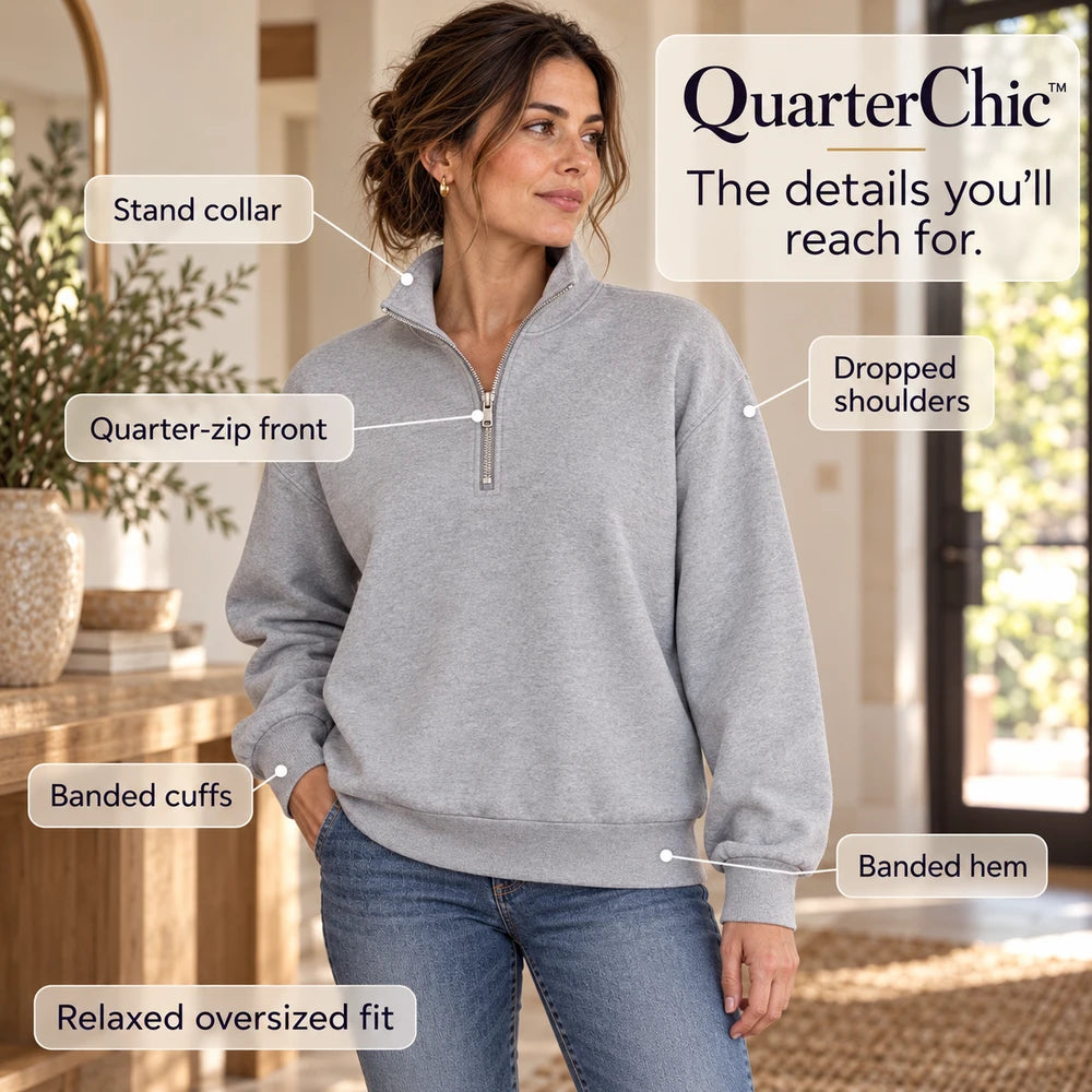 50% OFF TODAY | QuarterChic™ - Quarter Zip Sweatshirt