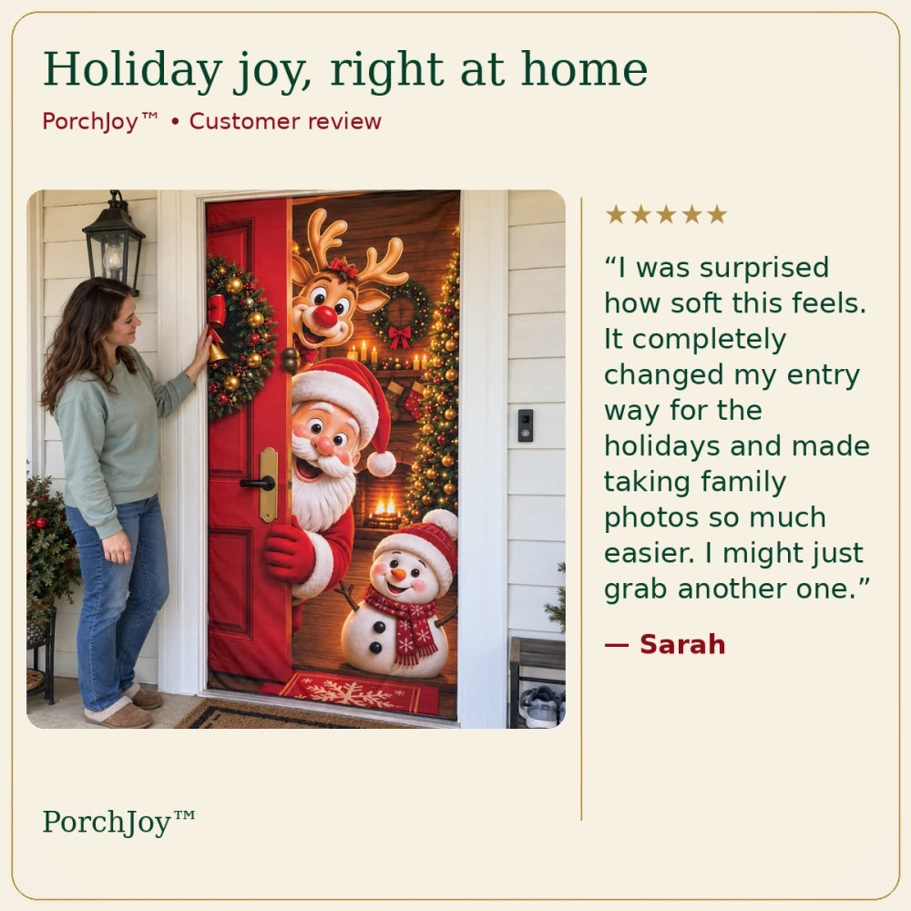 50% OFF TODAY | PorchJoy™ - Christmas Door Cover