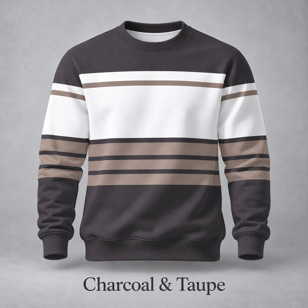 1+2 FREE TODAY | TrioCrew™ - Striped Colorblock Sweatshirt
