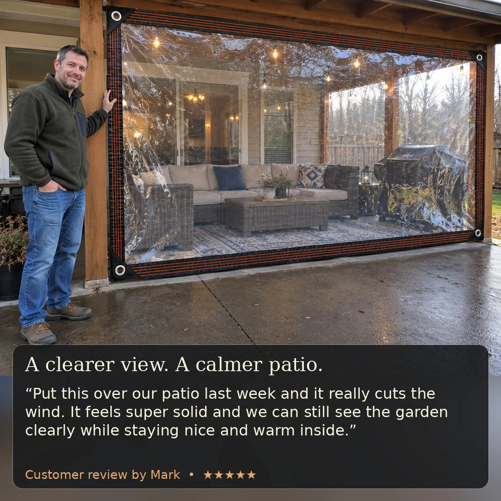 50% OFF TODAY | WindWall™ - Clear Waterproof Tarp