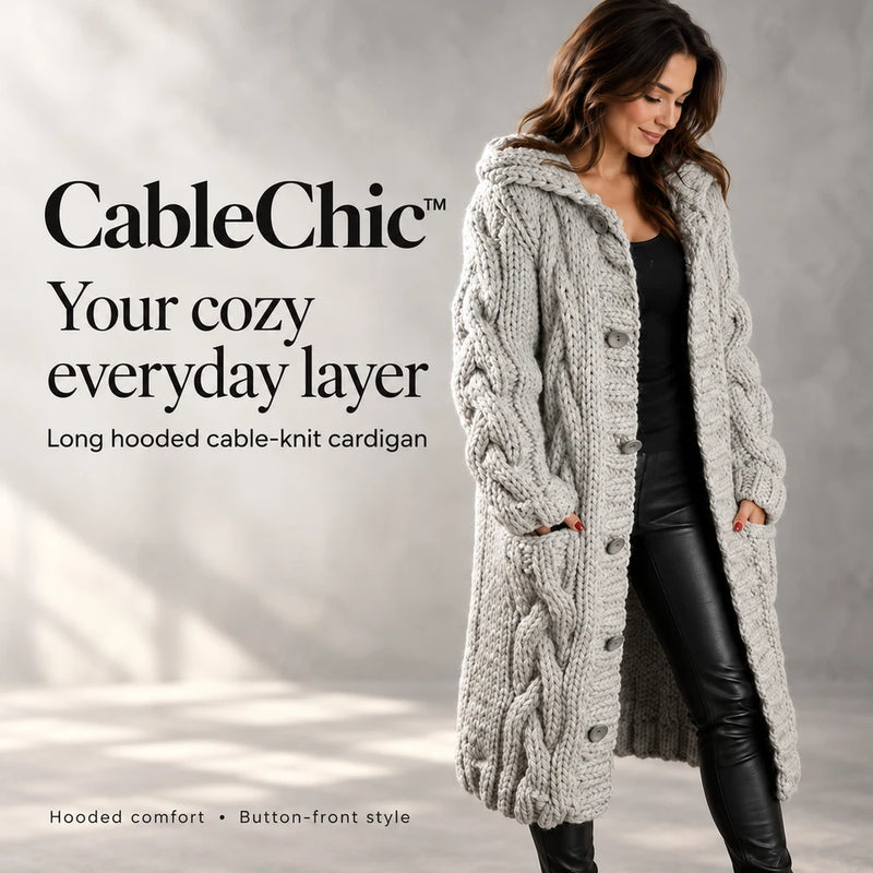 50% OFF TODAY | CableChic™ - Long Cable-Knit Cardigan
