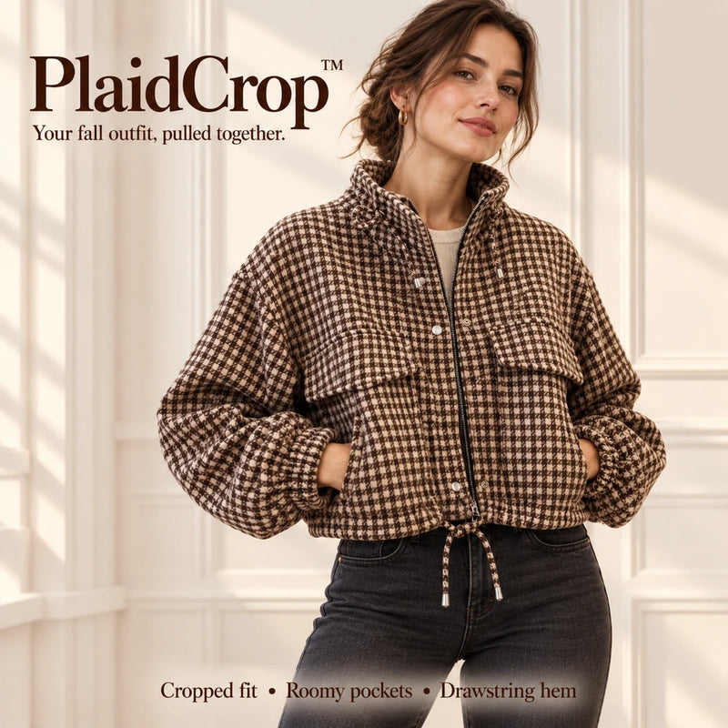 50% OFF TODAY | PlaidCrop™ - Retro Short Coat