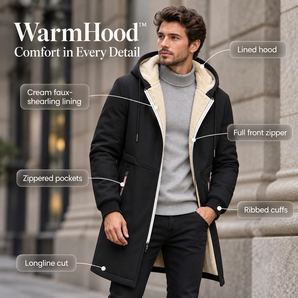 50% OFF TODAY | WarmHood™ - Hooded Winter Coat