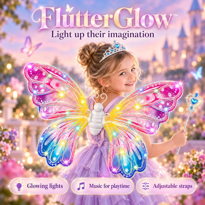 50% OFF TODAY | FlutterGlow™ - Light-Up Fairy Wings