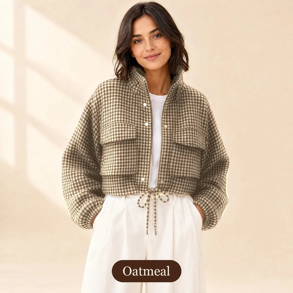 50% OFF TODAY | PlaidCrop™ - Retro Short Coat