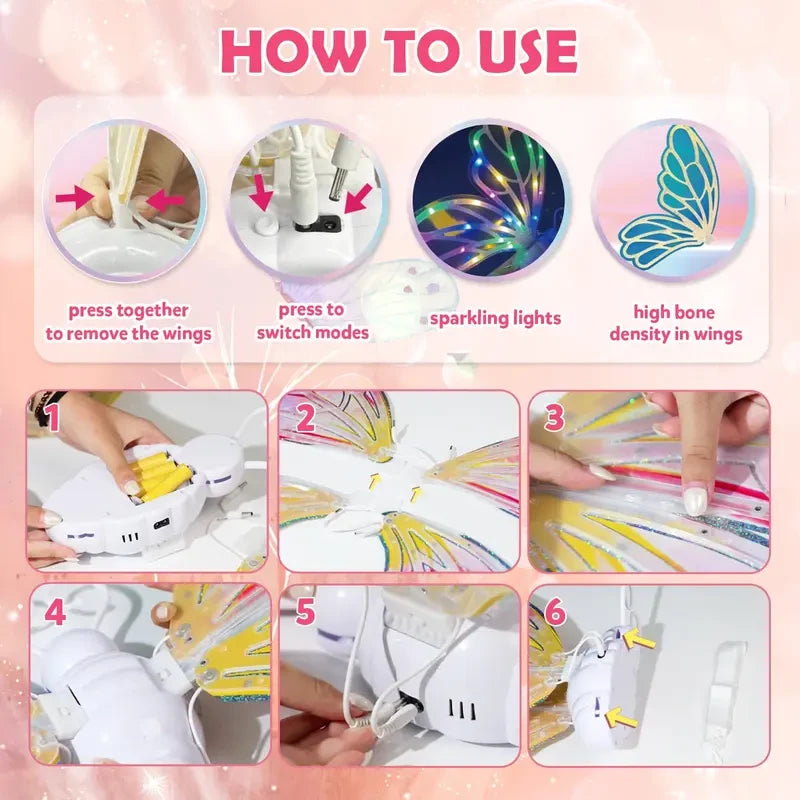 50% OFF TODAY | FlutterGlow™ - Light-Up Fairy Wings