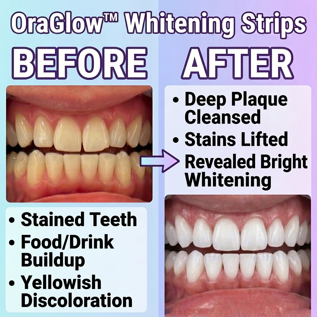 1 + 1 FREE TODAY | OraGlow™ Teeth Whitening Strips