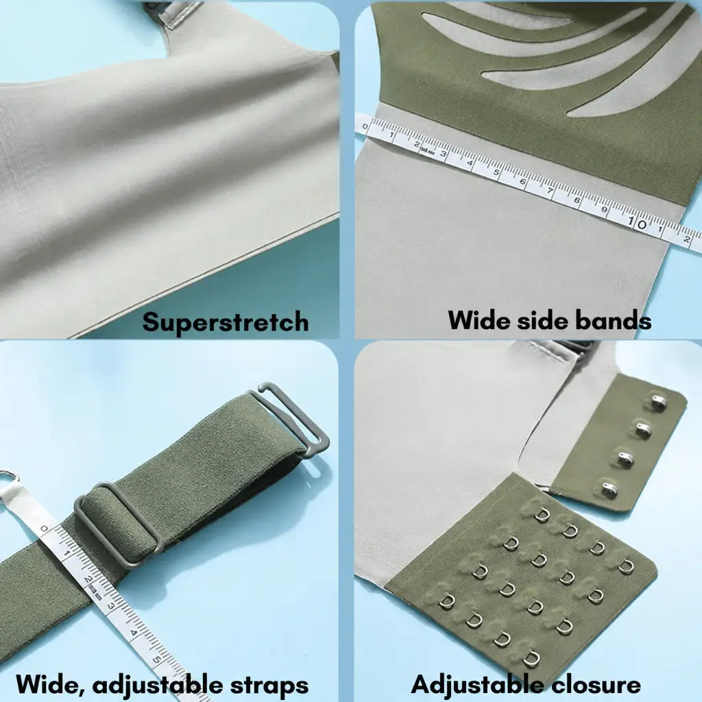 SculptBra™ Superstretch, Wide Side Bands, Adjustable Closure | Nestilia