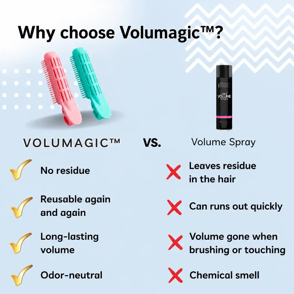 Why choose Volumagic comparison versus volume spray