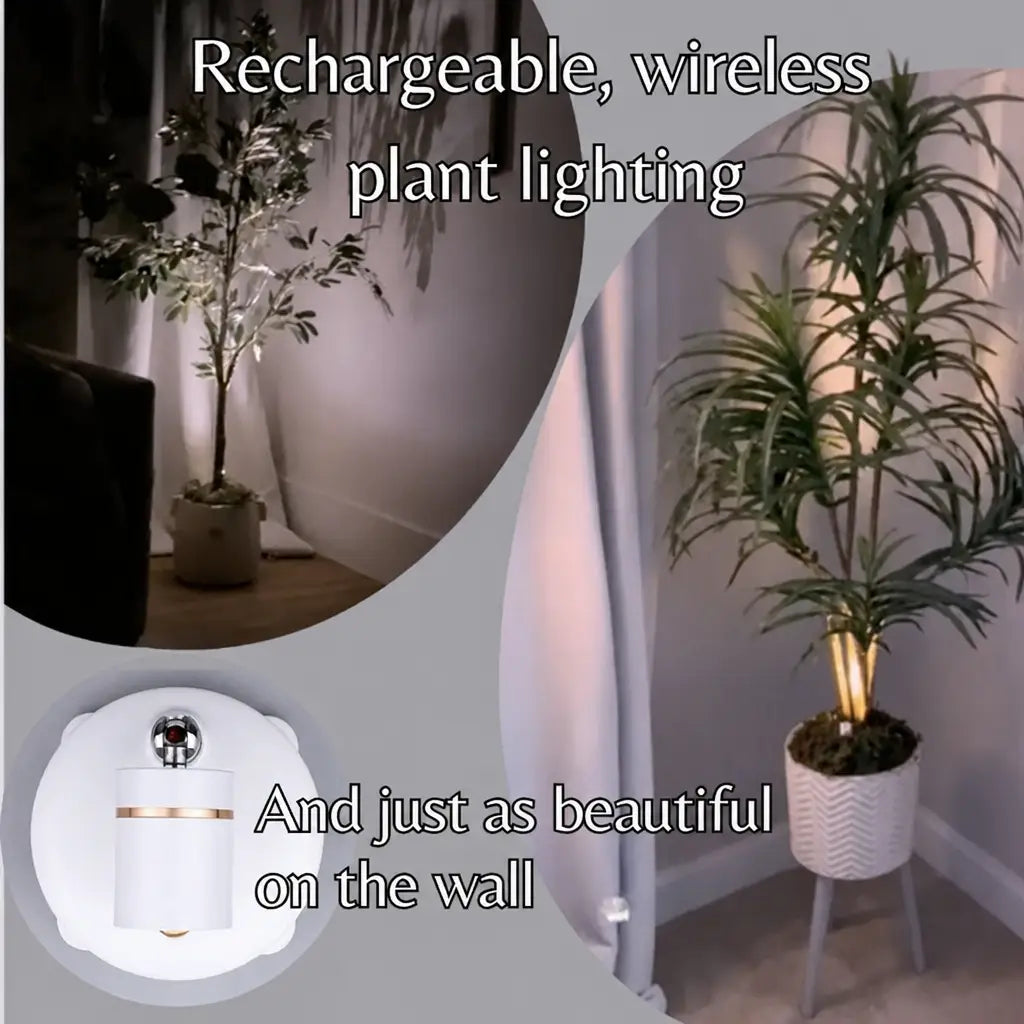 Rechargeable wireless plant lighting