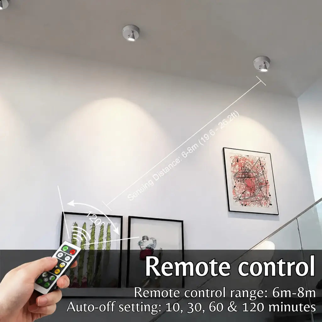 Remote control range and auto-off setting