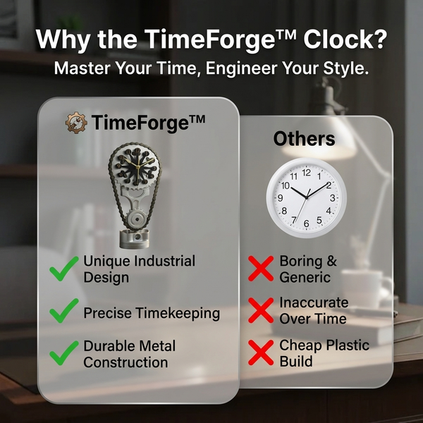 50% OFF TODAY  TimeForge™ - Rotating Metal Gear Clock