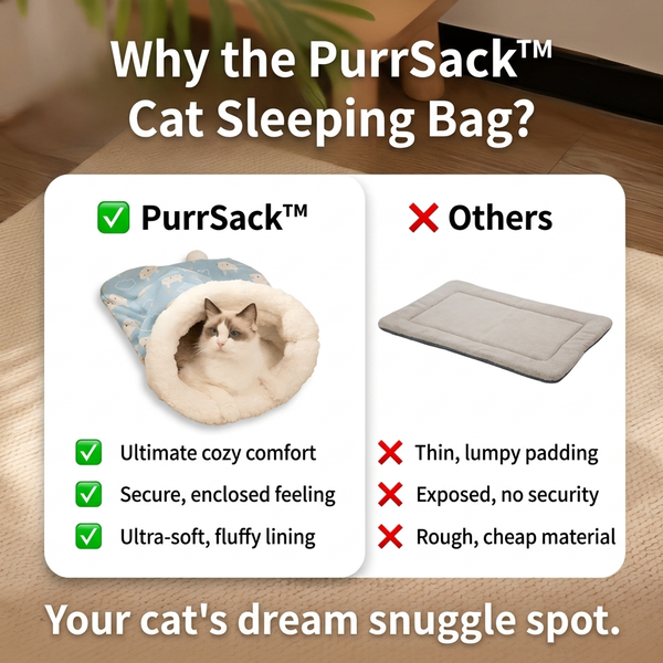 1 + 1 FREE TODAY  PurrSack™ - Cat Sleeping Bag