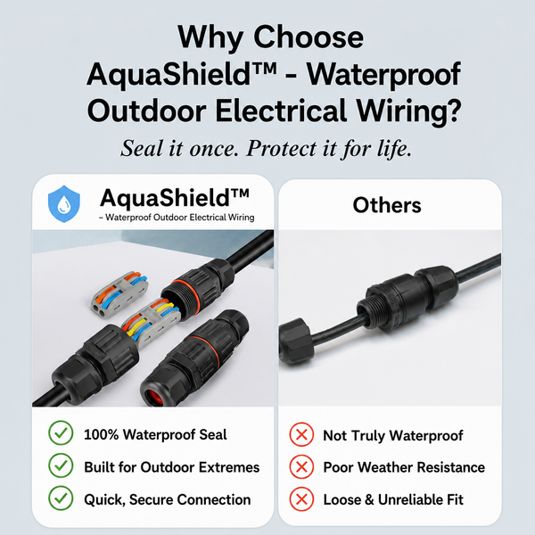 1 + 1 FREE TODAY  AquaShield™ - Waterproof Outdoor Electrical Wiring