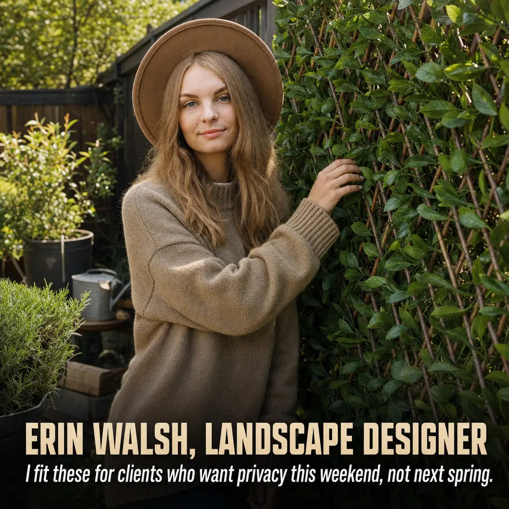 Landscape designer recommending Gardenscape privacy screen