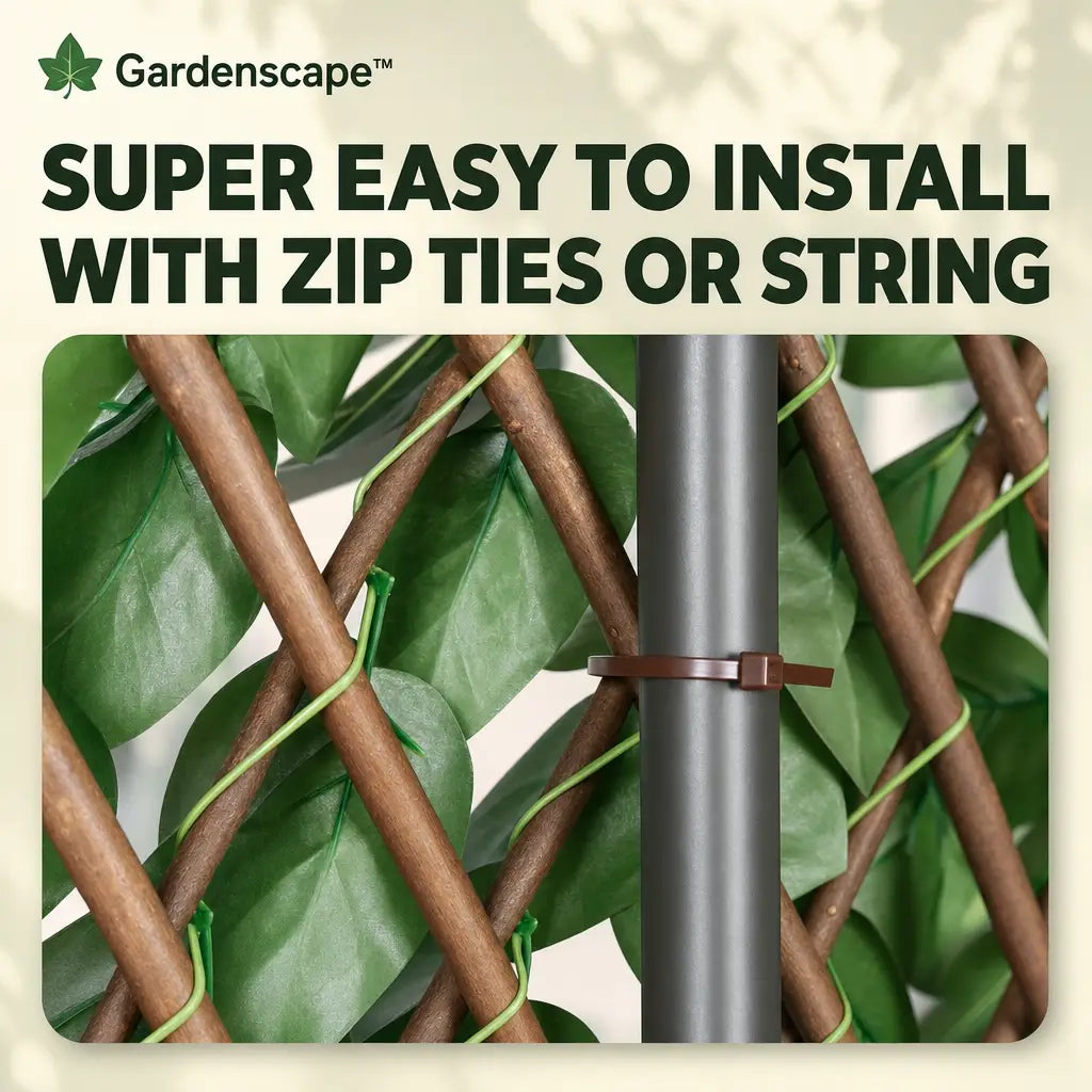 Gardenscape super easy to install with zip ties or string
