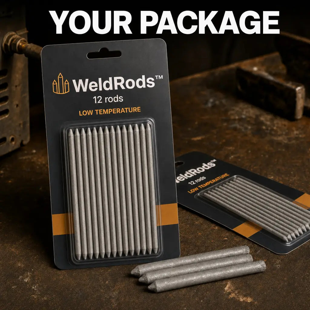 Your package: WeldRods packs of 12 low temperature rods