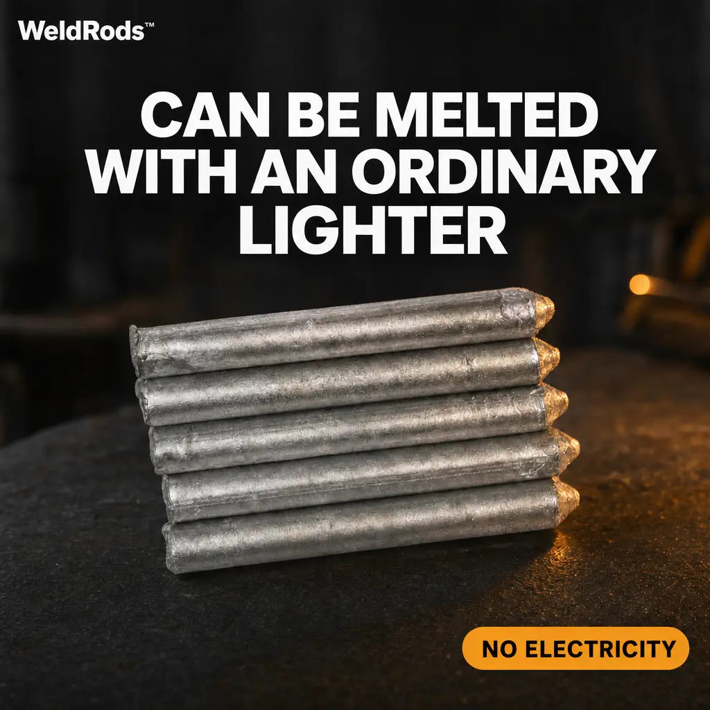 Can be melted with an ordinary lighter, no electricity
