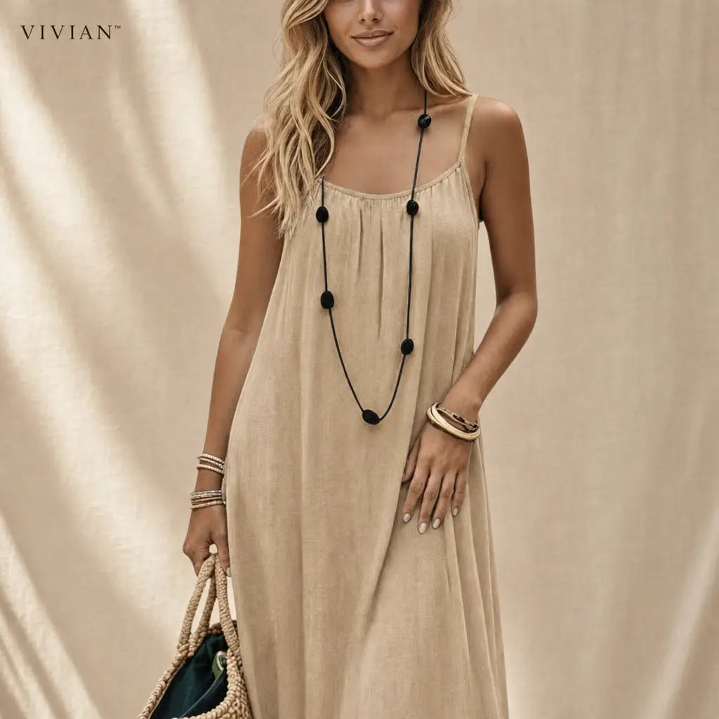 Vivian dress in Beige